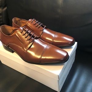 Steve Madden Men’s Tan Leather Dress Shoes Size 9